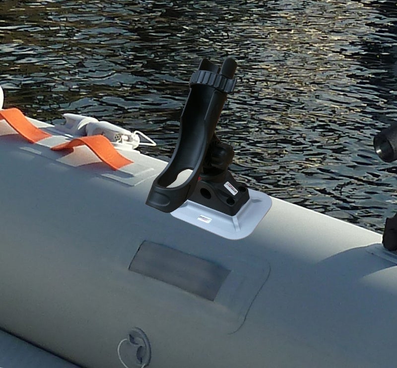 Brocraft Glue On Boat Rod Holder for Ribs Kayak & Inflatable Boat/Inflatable Boat Rib Mount Rod Hodler - Image 1